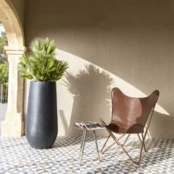 Nax Natural Tall Planter - Black -Plant potted plants Nax Natural Tall Planter Black 3