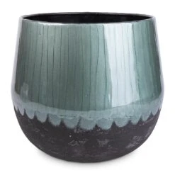 Ninthe Metal Plant Pot - Metallic Petrol 15 Ninthe Metal Plant Pot - Metallic Petrol -Plant potted plants Ninthe Metal Plant Pot Metallic Petrol 29x25cm