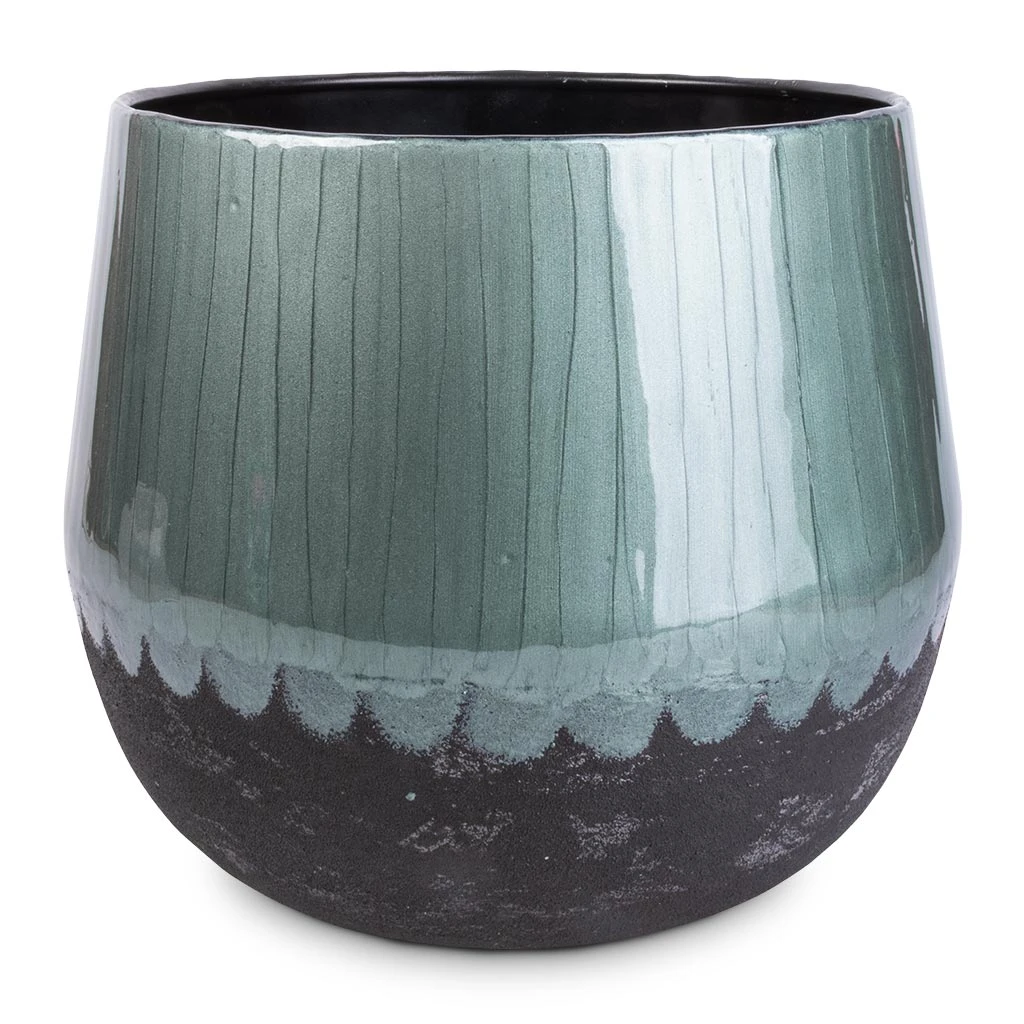 Ninthe Metal Plant Pot - Metallic Petrol 5 Ninthe Metal Plant Pot - Metallic Petrol - Image 3