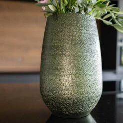 Noor Plant Vase - Velvet Green 18 Noor Plant Vase - Velvet Green -Plant potted plants Noor Plant Vase Velvet Green 1
