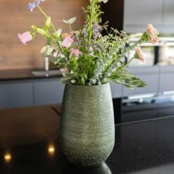 Noor Plant Vase - Velvet Green 17 Noor Plant Vase - Velvet Green -Plant potted plants Noor Plant Vase Velvet Green 4