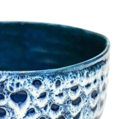 Ocean Glaze Plant Bowl - Sapphire -Plant potted plants Ocean Glaze Plant Bowl Sapphire 25 x 12.5cm 3