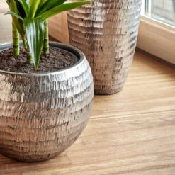 Opus Hammered Partner Planter - Silver -Plant potted plants Opus Hammered Globe Silver Opus Hammered Partner Silver 2 d93f5714 3d41 4847 8389 04f5e4b37e2d