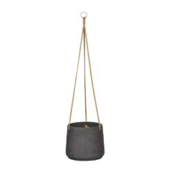 Patt Hanging Plant Pot - Black Washed 25 Patt Hanging Plant Pot - Black Washed -Plant potted plants Patt Hanging Plant Pot Black Washed Large