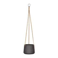 Patt Hanging Plant Pot - Black Washed 19 Patt Hanging Plant Pot - Black Washed -Plant potted plants Patt Hanging Plant Pot Black Washed Small