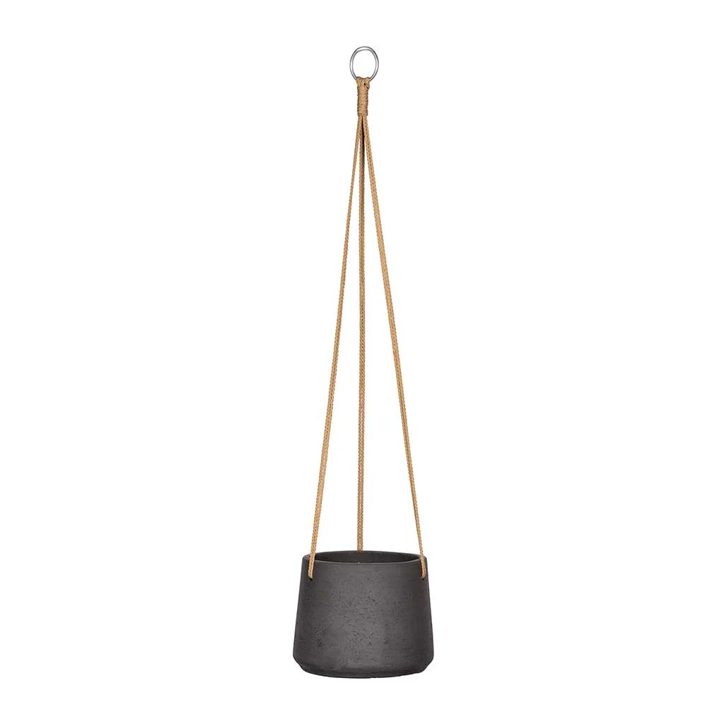 Patt Hanging Plant Pot - Black Washed 5 Patt Hanging Plant Pot - Black Washed - Image 3