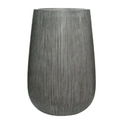 Patt High Plant Vase - Ridged Dark Grey -Plant potted plants Patt High Plant Vase Ridged Dark Grey 44x66cm
