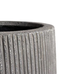 Patt High Plant Vase - Ridged Dark Grey -Plant potted plants Patt High Plant Vase Ridged Dark Grey SWATCH 1