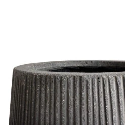 Patt High Plant Vase - Ridged Dark Grey -Plant potted plants Patt High Plant Vase Ridged Dark Grey SWATCH 2