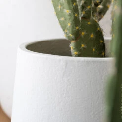 Patt Plant Pot - White Washed 18 Patt Plant Pot - White Washed -Plant potted plants PattPlantPot WhiteWashed 2