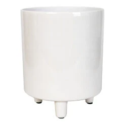 Pisa Plant Pot - White -Plant potted plants Pisa Plant Pot White 20x24cm