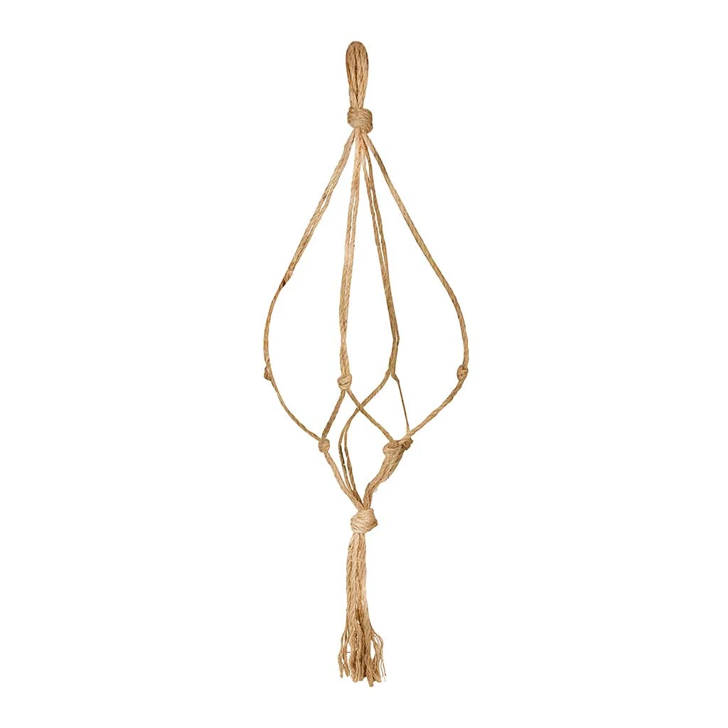 Plant Pot Knotted Macrame Hanging Rope - Jute - 200cm 3 Plant Pot Knotted Macrame Hanging Rope - Jute - 200cm