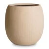 Polystone Coated Plain Balloon Planter - Natural -Plant potted plants Polystone Coated Plain Balloon Planter Natural 42x42cm