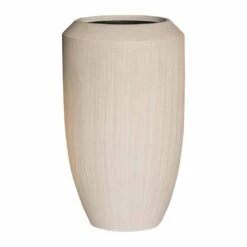 Polystone Coated Plain Coppa Planter - Natural -Plant potted plants Polystone Coated Plain Coppa Planter Natural 48x80cm