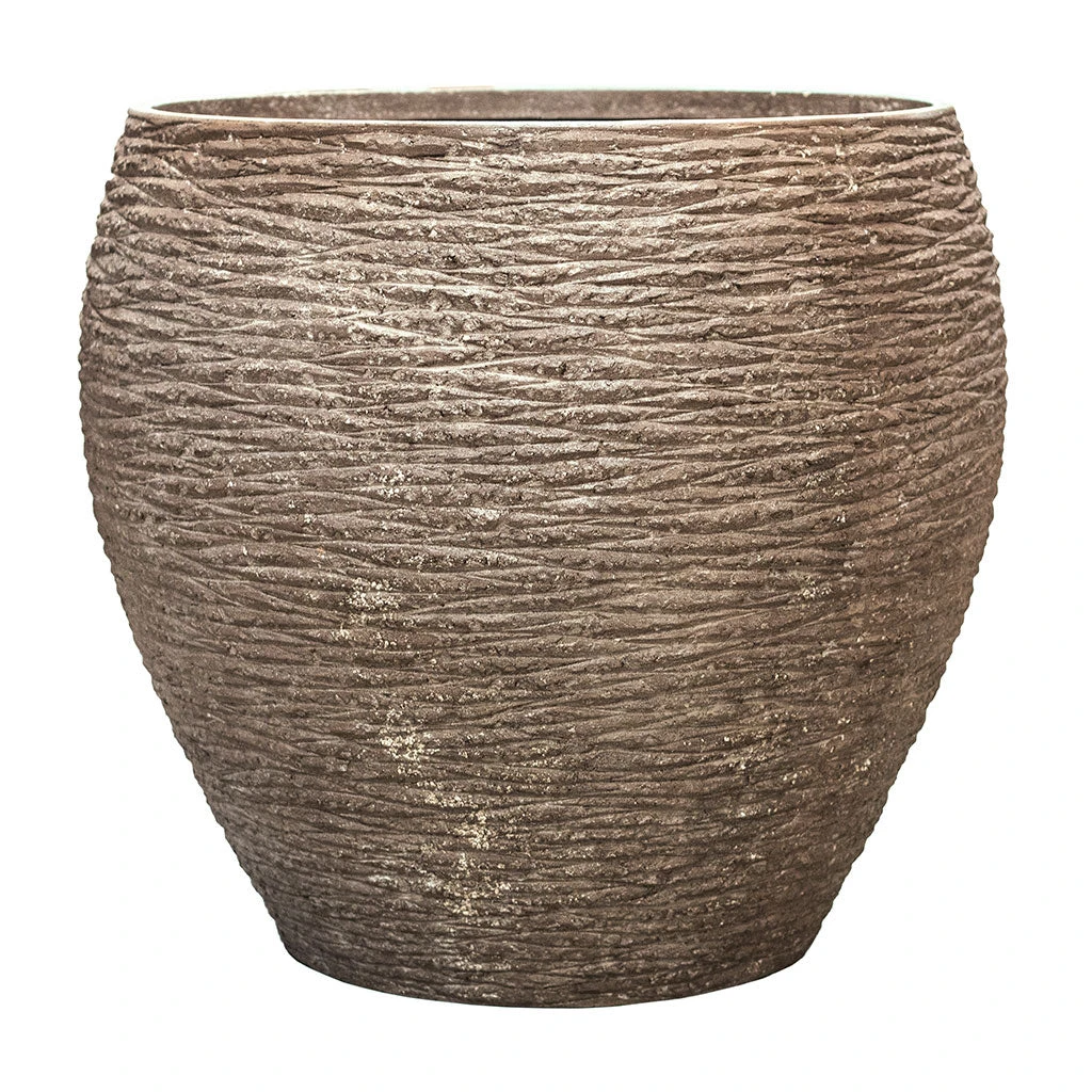 Polystone Coated Ribbed Balloon Planter - Rock 3 Polystone Coated Ribbed Balloon Planter - Rock - Image 2