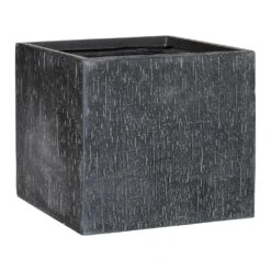 Raindrop Cube Planter - Anthracite -Plant potted plants Raindrop Cube Planter Anthracite 50cm