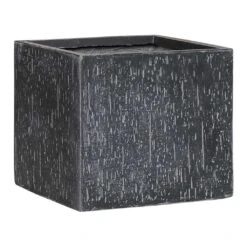 Raindrop Cube Planter - Anthracite -Plant potted plants Raindrop Cube Planter Anthracite Small