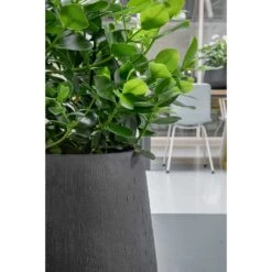 Raindrop Tube Round Planter - Anthracite -Plant potted plants Raindrop Planters Anthracite Texture
