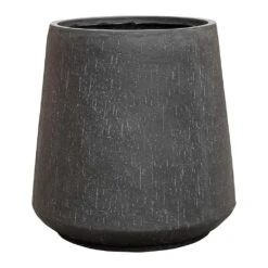 Raindrop Tube High Round Planter - Anthracite -Plant potted plants Raindrop Tube High Round Planter Anthracite 55cm