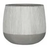 Pax Plant Pot - Ridged White Stripe -Plant potted plants Ridged Pax Plant Pot White Stripe 29x26cm