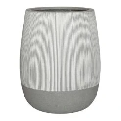 Perry Plant Pot - Ridged White Stripe -Plant potted plants Ridged Perry Plant Pot White stripe 54x60cm
