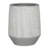 Tall Harith Plant Pot - Ridged White Stripe -Plant potted plants Ridged Tall Harith Plant Pot White Stripe 40x48cm