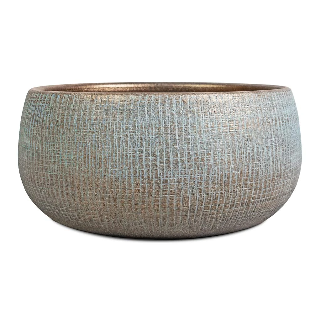 Ryan Plant Bowl - Blue Gold 3 Ryan Plant Bowl - Blue Gold
