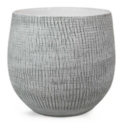 Ryan Plant Pot - White Black -Plant potted plants Ryan Plant Pot White Black Medium