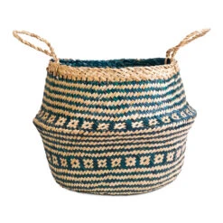 Seagrass Tribal Basket - Teal Lined -Plant potted plants Seagrass Tribal Basket Teal Lined 35x30cm 3cf5f690 4217 4ad6 a179 90ce7ac4aefb