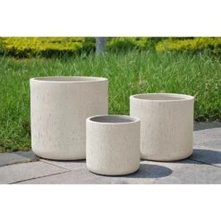 Raindrop Round Planter - Stone -Plant potted plants Stone Planters Round LS1