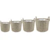 Paula Wikr Plant Baskets - Set Of 4 - Natural -Plant potted plants paula wicker plant baskets set of 4 natural